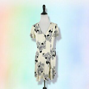 Privacy Please‎ Revolve dress M floral mini short sleeves Yellow NWT